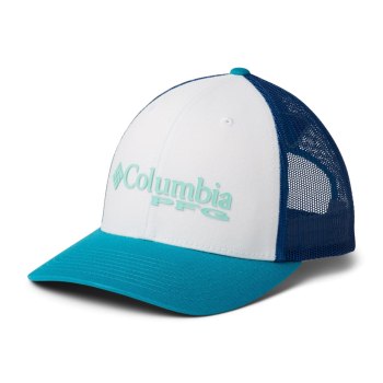 Columbia Petten Dames, PFG Mesh Snap Back Ball Wit DonkerGrijs, 47FIYQVCL